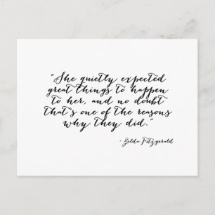 Carte Postale Elle s'attendait tranquillement à de grandes chose
