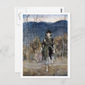 Carte Postale Elle s'en alla, s'en alla, et partit (Devant / Derrière)