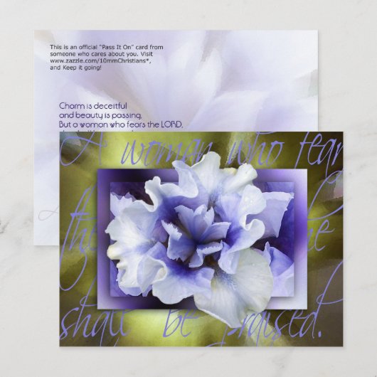 Carte Postale Elle Sera Louée (Devant / Derrière)