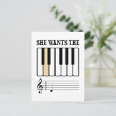 Carte Postale Elle veut la D Piano Music (Debout devant)