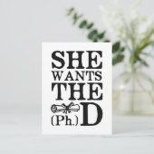 Carte Postale Elle veut le doctorat (Debout devant)