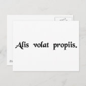 Carte Postale Elle vole avec ses propres ailes (Devant / Derrière)