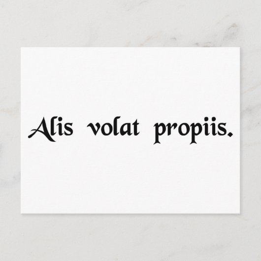 Carte Postale Elle vole avec ses propres ailes (Devant)