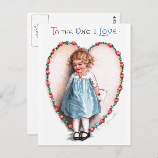 Carte Postale Ellen H. Clapsaddle : À Celui Que J'Aime (Devant / Derrière)