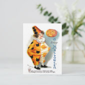 Carte Postale Ellen H. Clapsaddle : Arlequin Halloween (Debout devant)