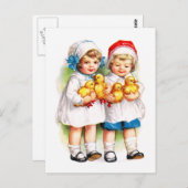 Carte Postale Ellen H. Clapsaddle : Enfants avec colliers (Devant / Derrière)