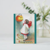 Carte Postale Ellen H. Clapsaddle : Fille avec Jack O'Lantern (Debout devant)