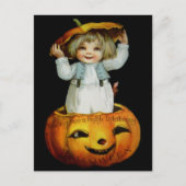 Carte Postale Ellen H. Clapsaddle : Garçon en Citrouille (Devant)
