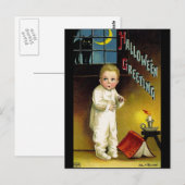 Carte Postale Ellen H. Clapsaddle : Halloween Éffrayant (Devant / Derrière)