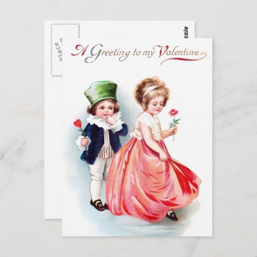 Carte Postale Ellen H. Clapsaddle : J'aime mon amour (Devant / Derrière)