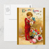 Carte Postale Ellen H. Clapsaddle : J'envoie mon coeur (Devant / Derrière)