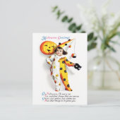 Carte Postale Ellen H. Clapsaddle : Petit Arlequin d'Halloween (Debout devant)