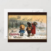 Carte Postale Ellen H. Clapsaddle : Vais-il venir (Devant / Derrière)