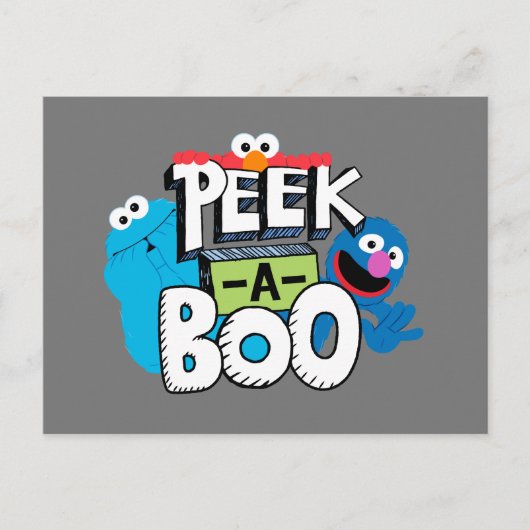 Carte Postale Elmo, Cookie & Grover | Peek-a-Boo (Devant)