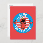 Carte Postale Elmo pour le président - Drapeau (Devant / Derrière)