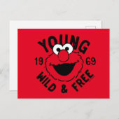 Carte Postale Elmo Skate Logo - Young, Wild & Free 1969 (Devant / Derrière)