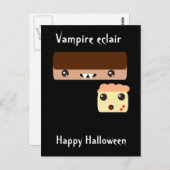 Carte Postale Éloge vampire "Happy Halloween" (Devant / Derrière)
