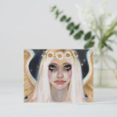 Carte Postale Eloigné - Ange Blonde avec une couronne margueuse (Debout devant)