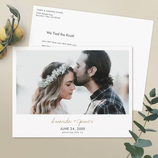Carte postale Elopement Faire-part