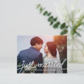 Carte Postale Elopement Mariage Darling Script (Debout devant)