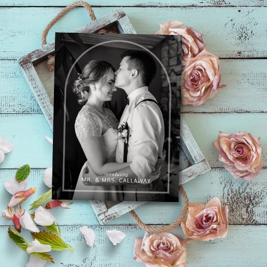 Carte postale Elopement photo subtil Arc Overlay