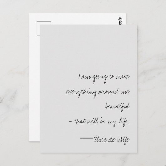 Carte postale Elsie de Wolfe (Devant / Derrière)