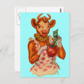 Carte Postale Elsie the Cow, gestionnaire de l'argent (Devant / Derrière)