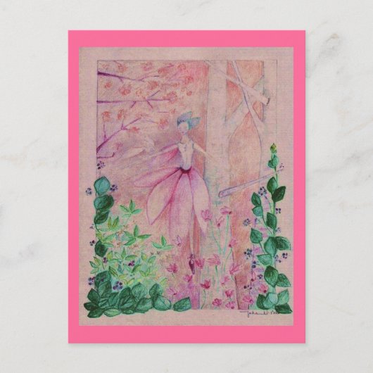 Carte Postale elve de cyclamen (Devant)