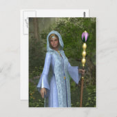 Carte Postale Elven Maiden in Blue (Devant / Derrière)