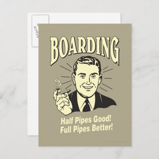 Carte Postale Embarquement : Moitié Pipe's Bon Full Better (Devant / Derrière)