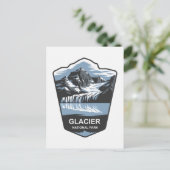 Carte Postale Emblem du parc national des Glaciers (Debout devant)