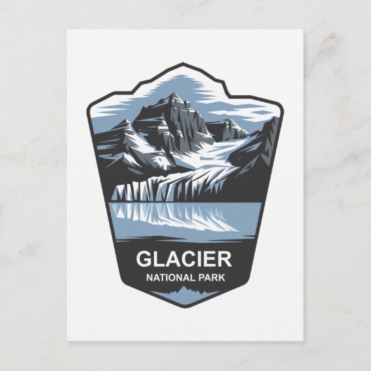 Carte Postale Emblem du parc national des Glaciers (Devant)