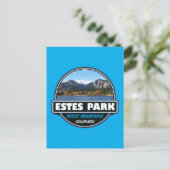 Carte Postale Emblème artistique de voyage à Estes Park Colorado (Debout devant)
