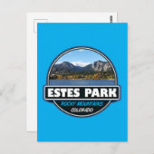 Carte Postale Emblème artistique de voyage à Estes Park Colorado (Devant / Derrière)
