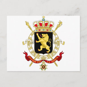 Carte Postale Emblème belge - Armoiries de Belgique