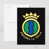 Carte Postale Emblème d'Andorre-la-Vieille (Devant / Derrière)