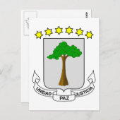 Carte Postale emblème de Guinée équatoriale (Devant / Derrière)