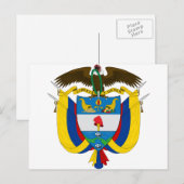 Carte Postale emblème de la colombie (Devant / Derrière)