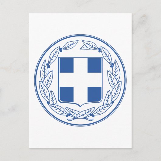 Carte Postale emblème de la grèce (Devant)