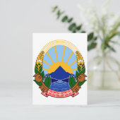 Carte Postale emblème de la macédoine du nord (Debout devant)