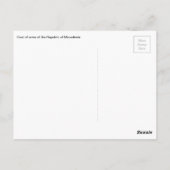 Carte Postale emblème de la macédoine du nord (Dos)