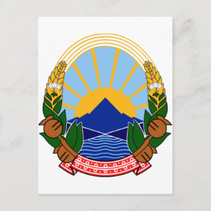 Carte Postale emblème de la macédoine du nord