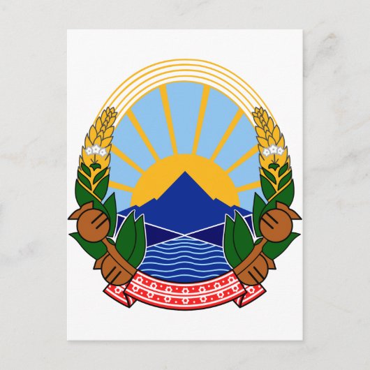 Carte Postale emblème de la macédoine du nord (Devant)