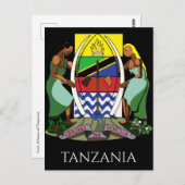 Carte Postale emblème de la tanzanie (Devant / Derrière)