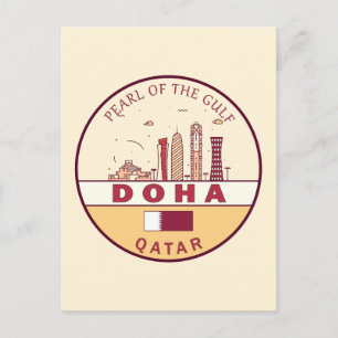 Carte Postale Emblème de la ville de Doha au Qatar