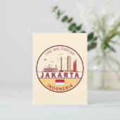 Carte Postale Emblème de la ville de Jakarta en Indonésie (Debout devant)