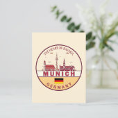 Carte Postale Emblème de la ville de Munich en Allemagne (Debout devant)