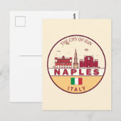 Carte Postale Emblème de la ville de Naples Italie (Devant / Derrière)