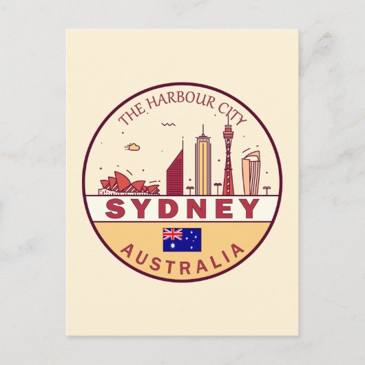 Carte Postale Emblème de la ville de Sydney Australie (Devant)