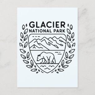 Carte Postale Emblème de l'ours du parc national des Glaciers